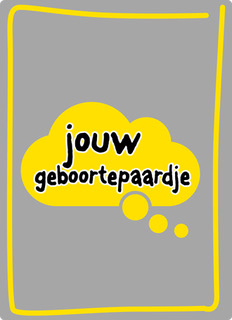 Tekstballon met de tekst jouw geboortepaardje